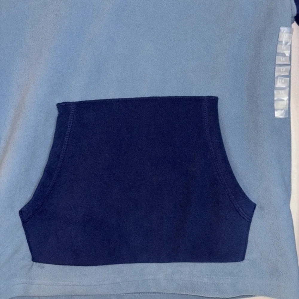 OshKosh Boys Blue‎ Colorblock Fleece Quarter Zip Pullover Sweater Size 14 NWT